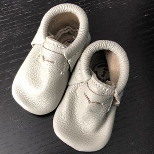 Freshly picked size 3 light gray moccasins